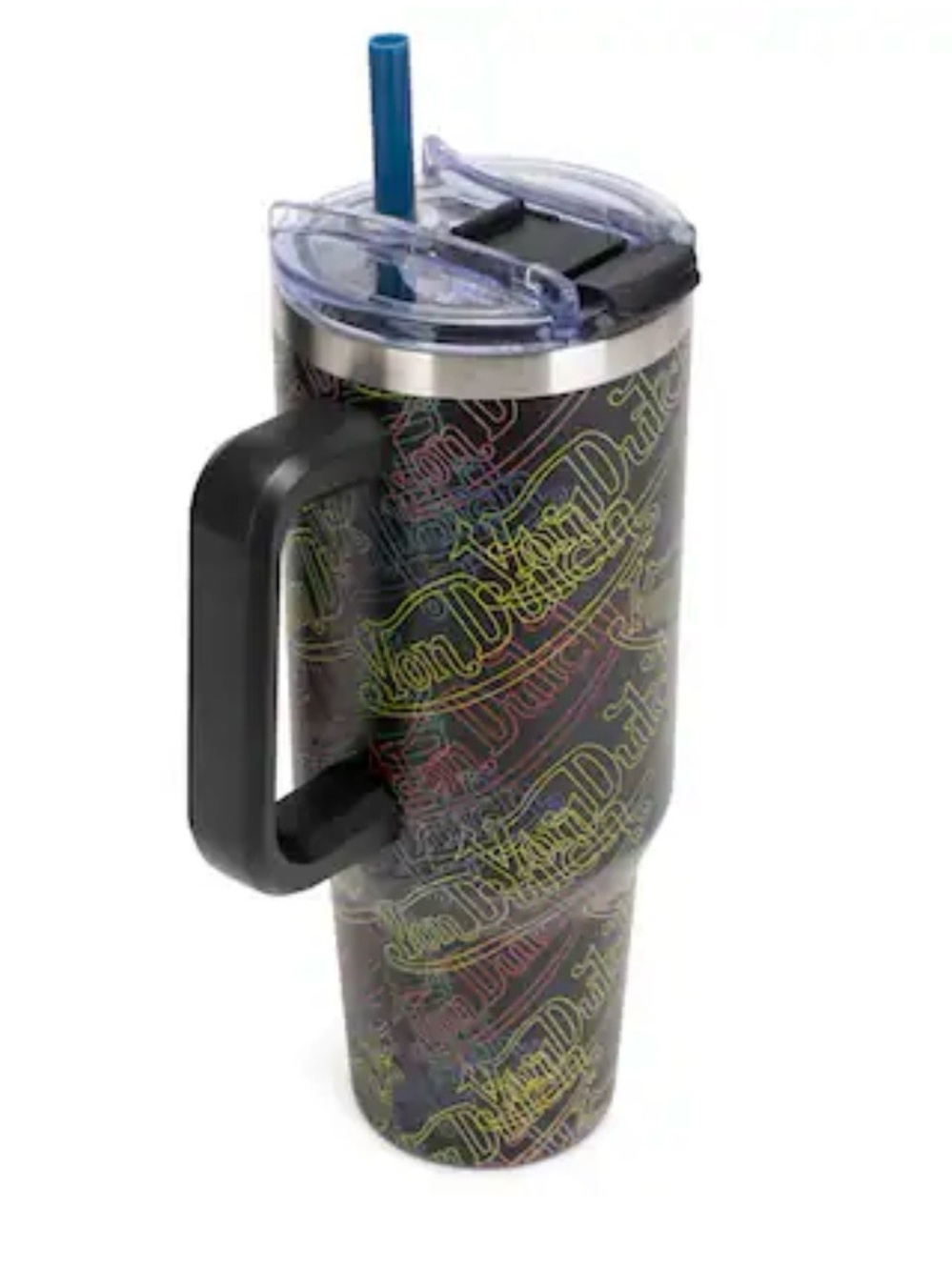 Von Dutch - Double-Walled Insulated Stainless Tumbler w/ Straw & Cover - 40o